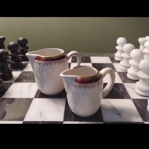 Vintage Suisse Langenthal Coffee Service Porcelain Cream Servers Set of 2 NWOT